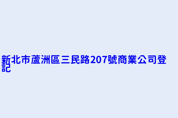 新北市蘆洲區三民路207號商業公司登記 高盛當舖